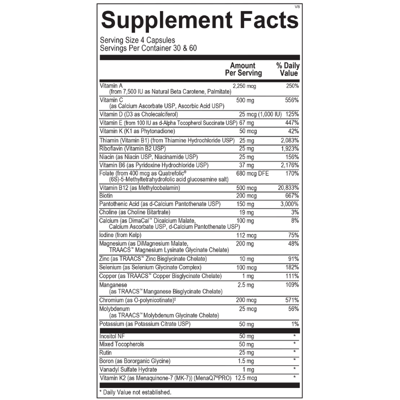 Daily Essentials Supplement Facts