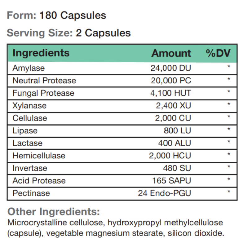 Vegetarian Enzyme Complete