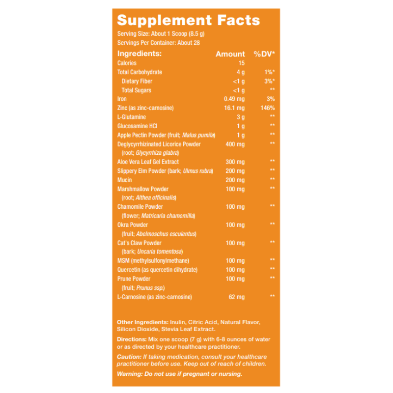 Gut Support Supplement Facts