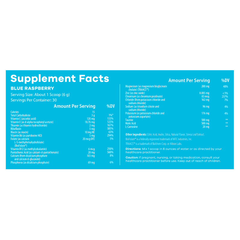 Hydrate Supplement Facts