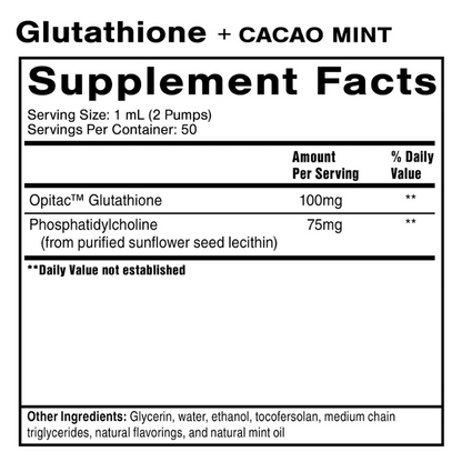 Quicksilver Scientific Glutathione with Cacao Mint - 50mL